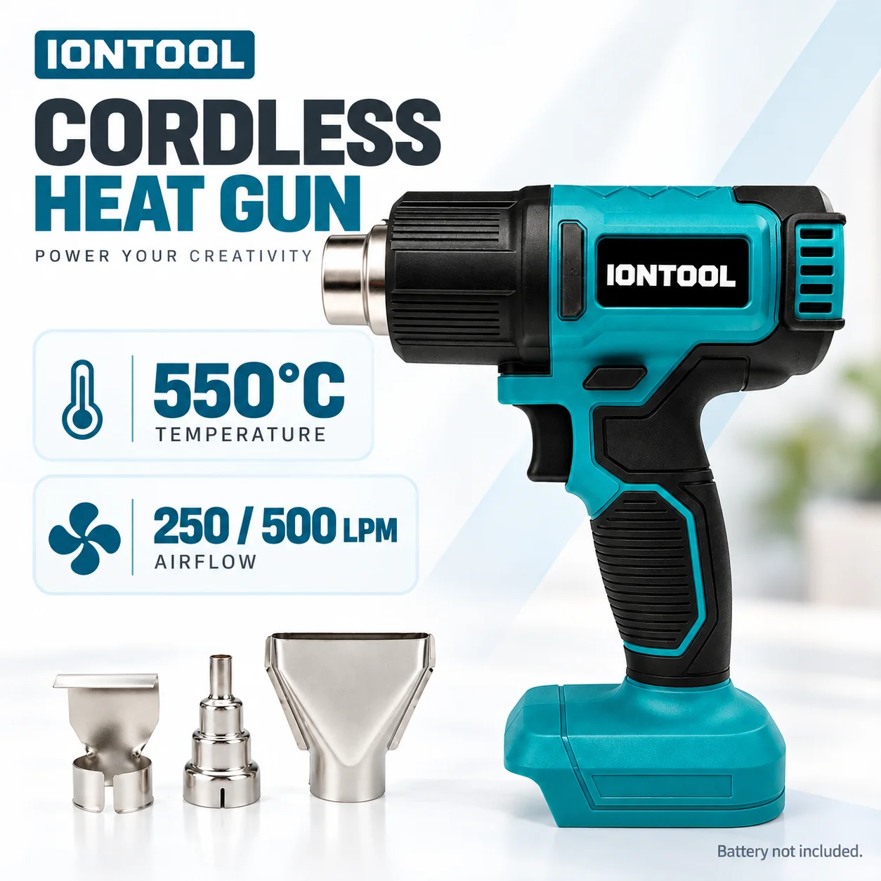 IONTOOL 550℃ Dual-Speed Compac - Cordless Heat Gun For Shrink Tubing 评论和价格