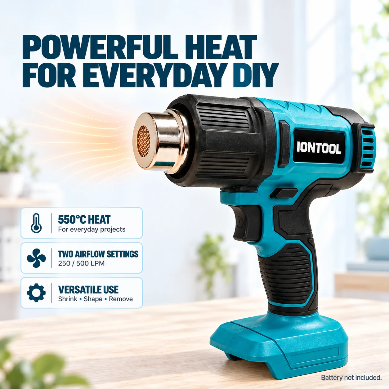 IONTOOL 550℃ Dual-Speed Compac - Cordless Heat Gun For Shrink Tubing 评论和价格