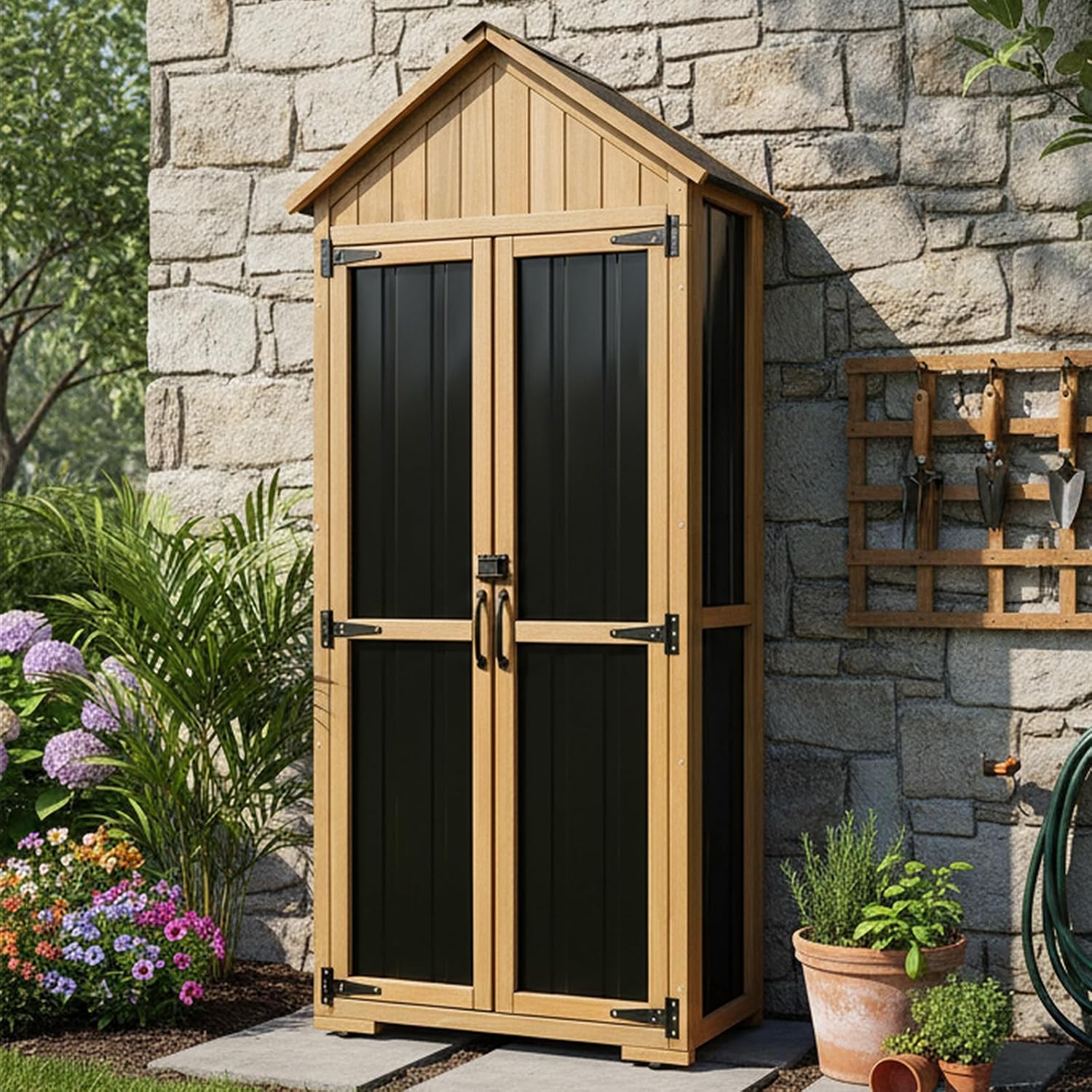 Outdoor Storage Cabinet Waterp - Garden Tools 评论和价格