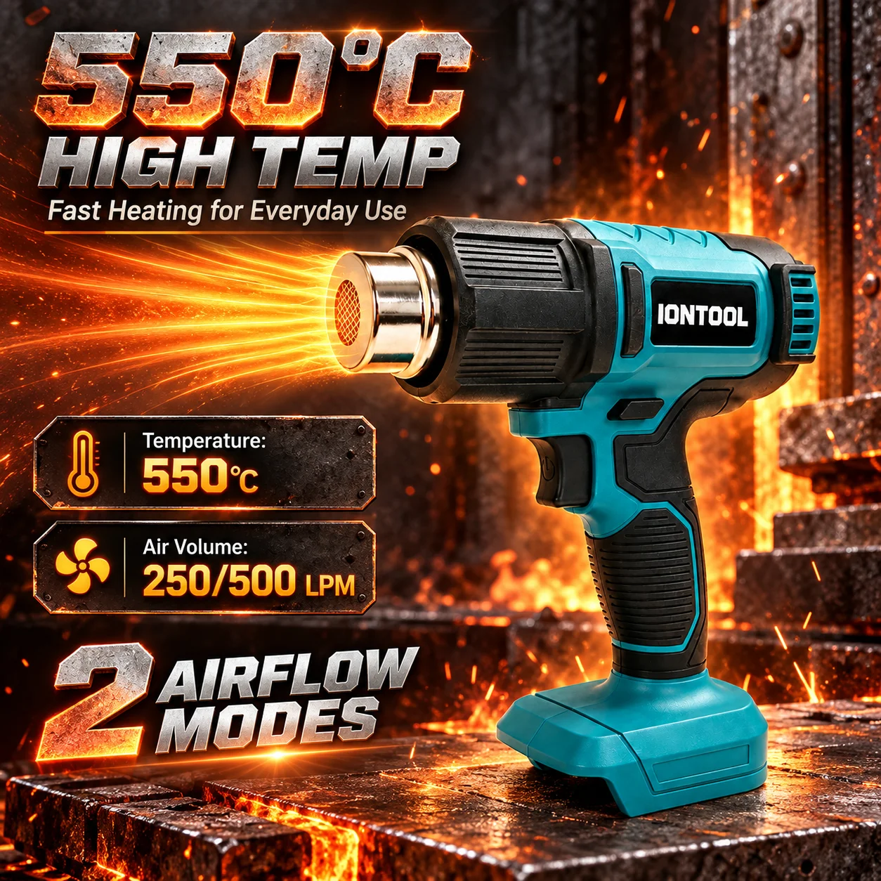 IONTOOL Cordless Heat Gun 550℃ - Cordless Heat Gun For Shrink Tubing 评论和价格